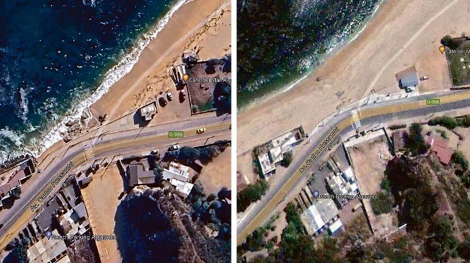 algarrobo playa erosión chile costa teledetección universidad mayor satélite foto